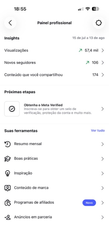 Insight do Instagram