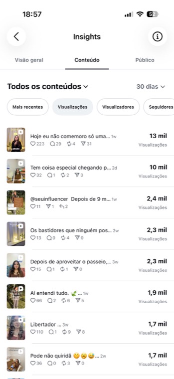 Insight do Instagram